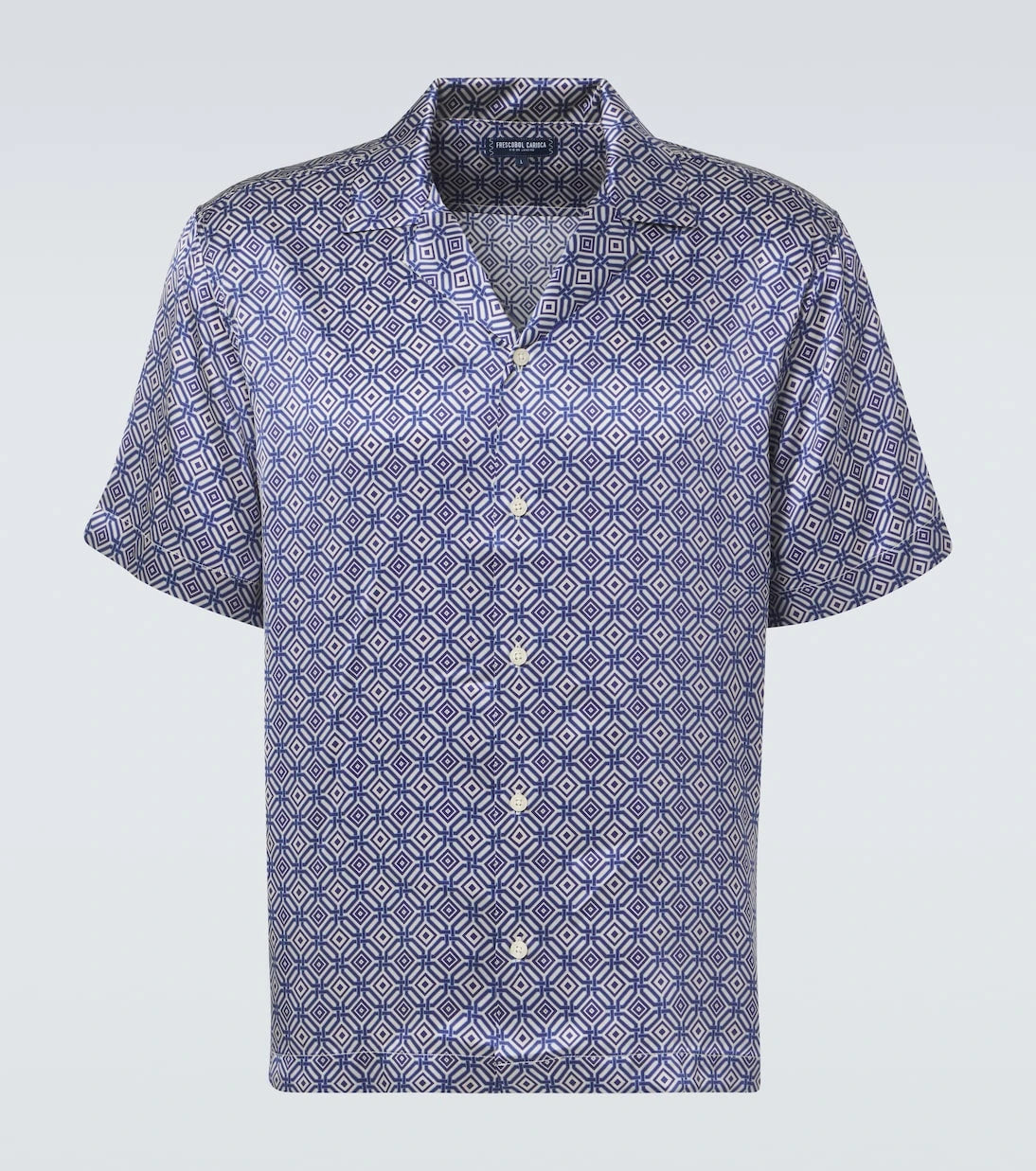 Frescobol Carioca - Roberto printed silk bowling shirt