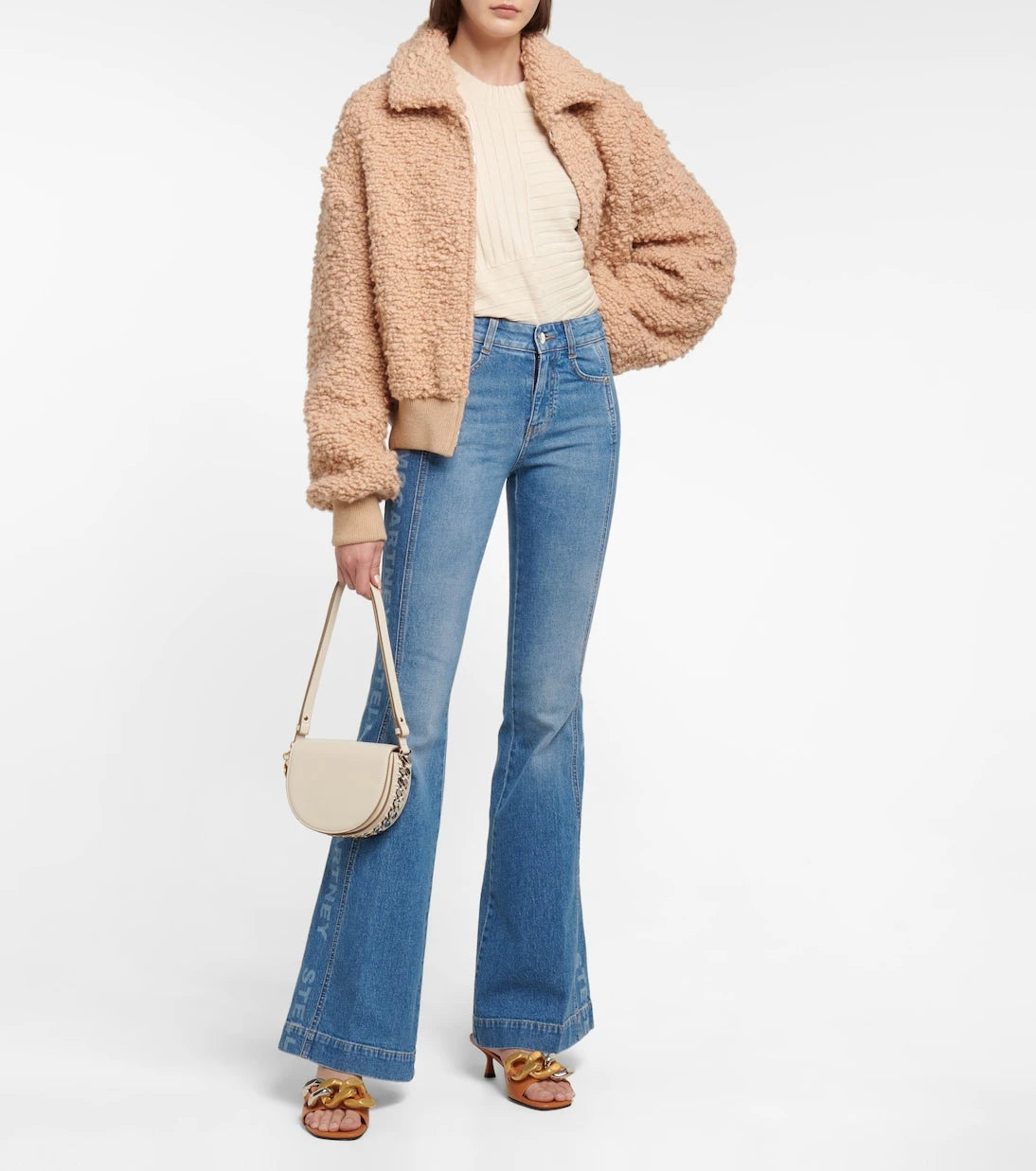 Stella McCartney - Logo mid-rise flared jeans