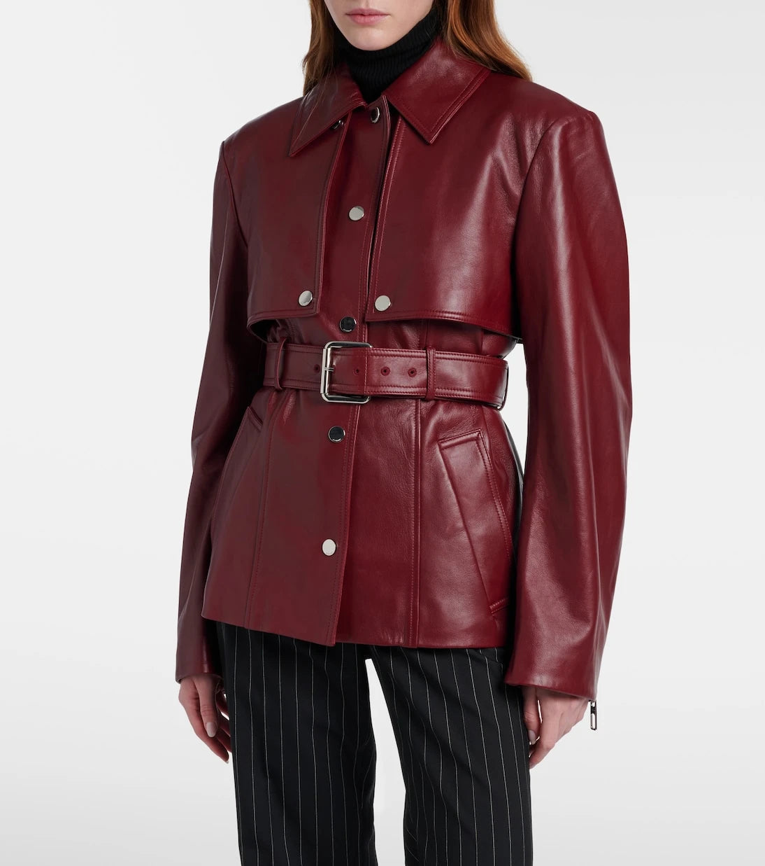 Sportmax - Stenzone dönüştürülebilir deri ceket