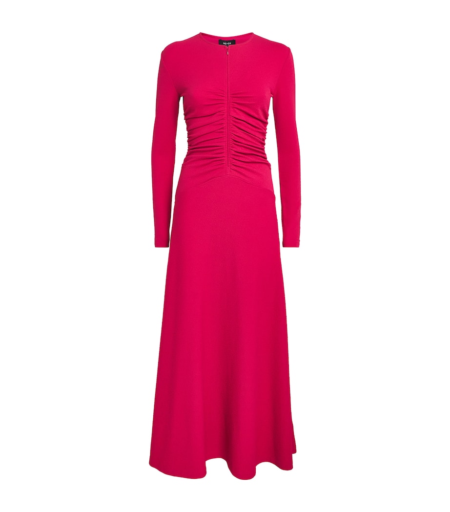 ME+EM Pink Textured Ruched Maxi Dress