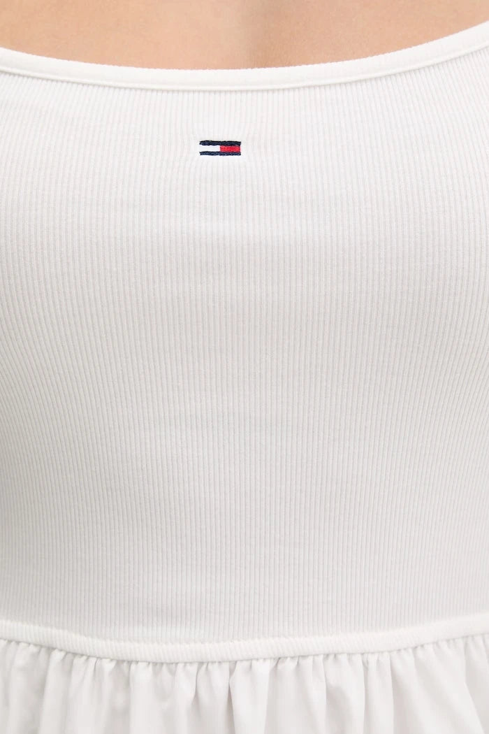 Tommy Jeans pamuklu kloş elbise