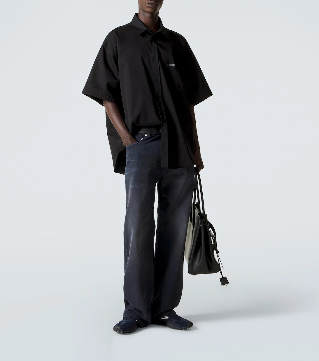 Balenciaga - Logo cotton twill shirt