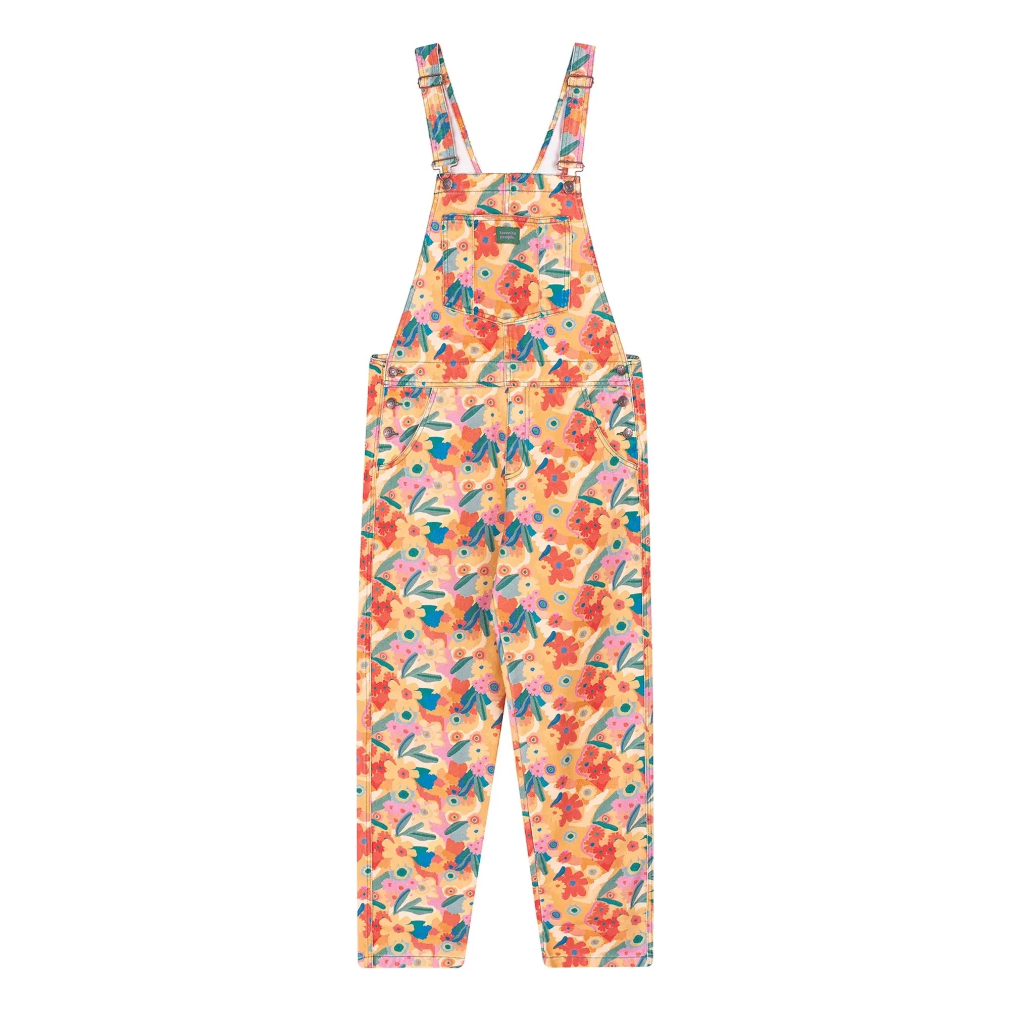 Favorite People - Toscana Floral Dungarees - Women's Collection | Orange