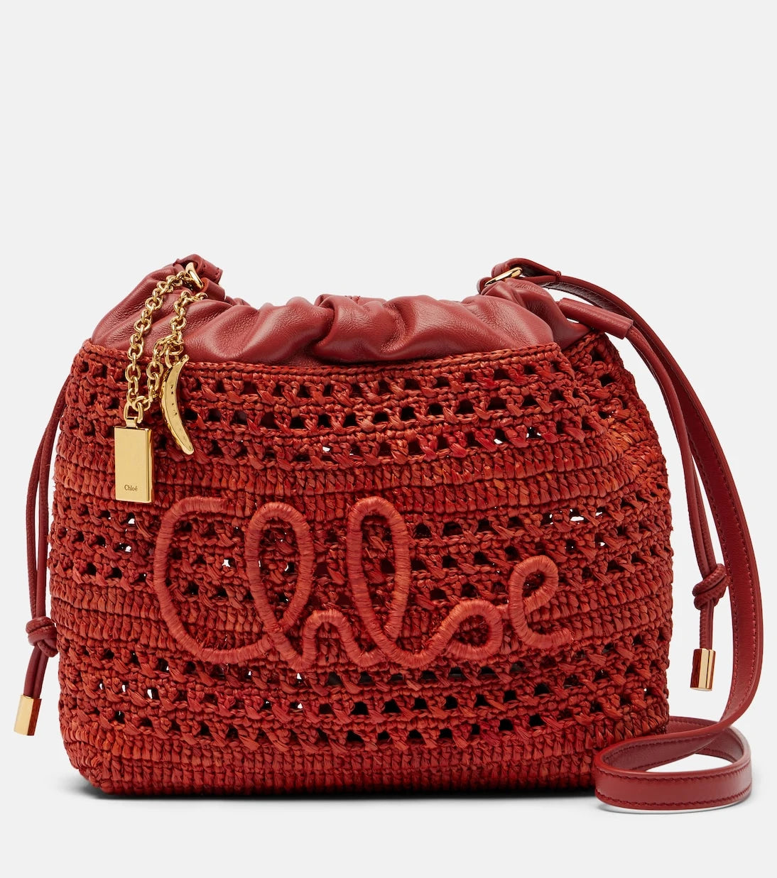 Chloé - Summer Banana Mini raffia shoulder bag