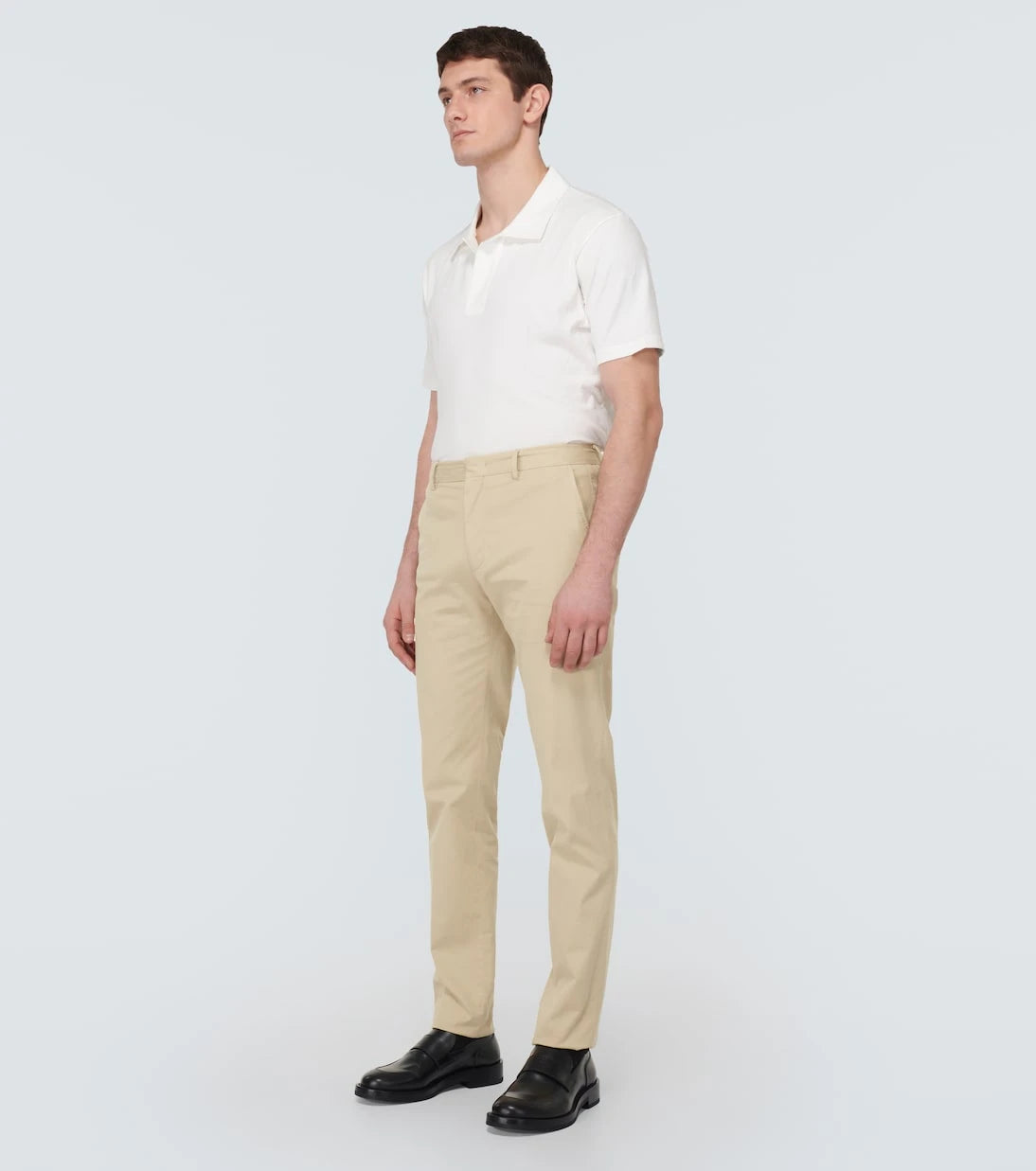 Zegna - بنطال تشينو من مزيج القطن