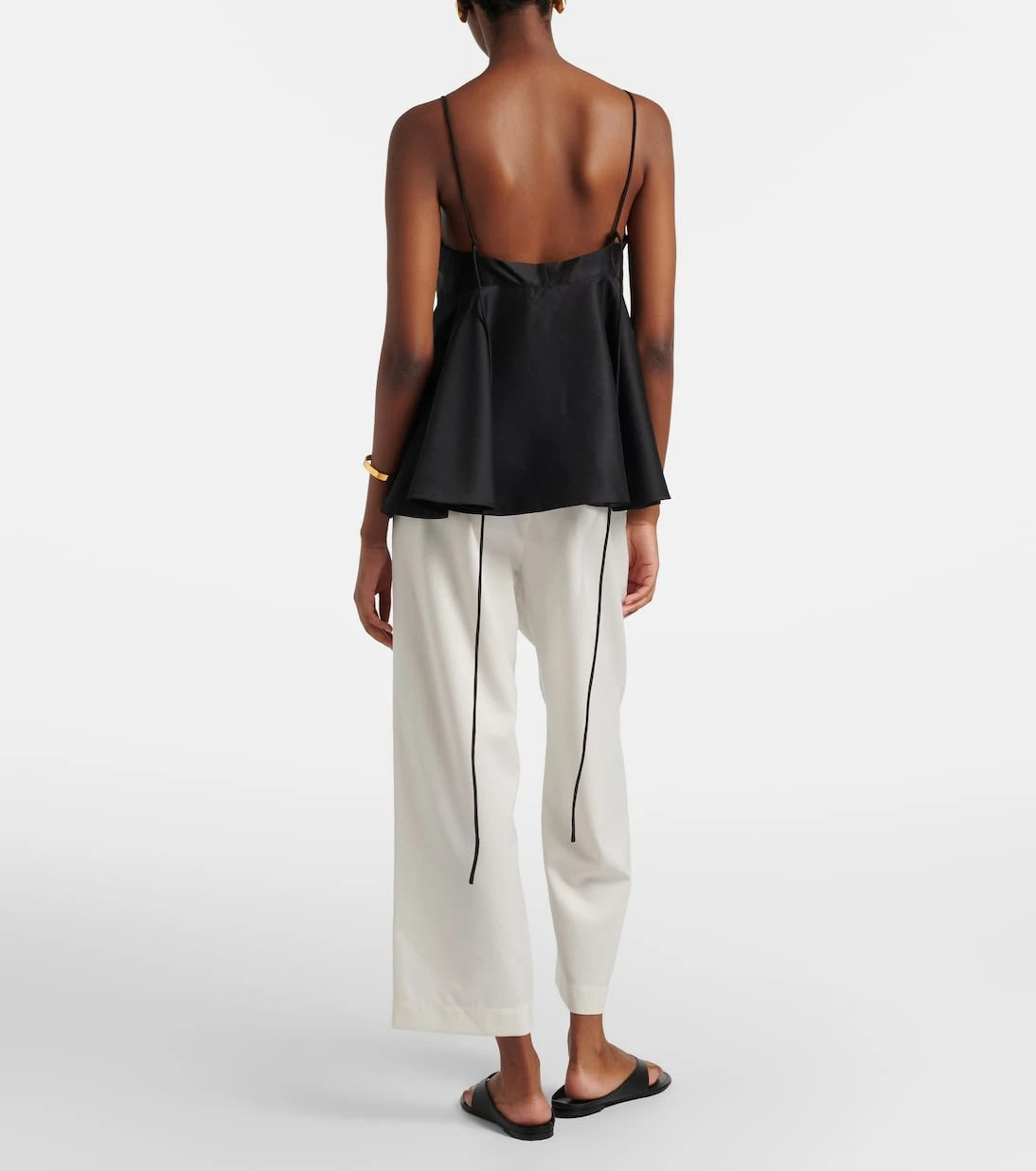 Róhe - Wool-blend cropped wide-leg pants