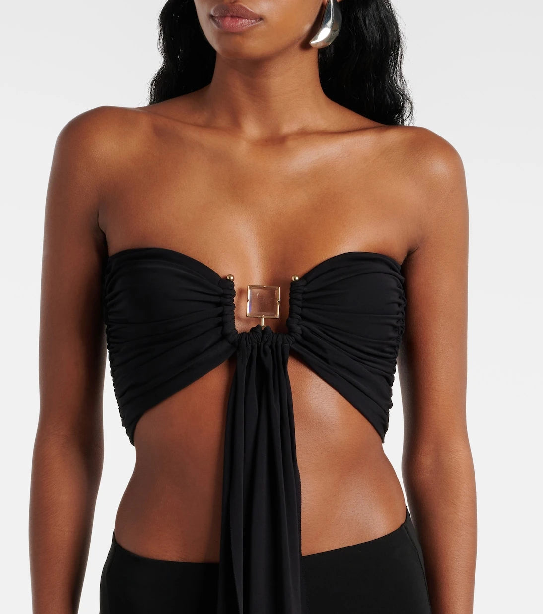Christopher Esber - Bezel Quartz draped crop top