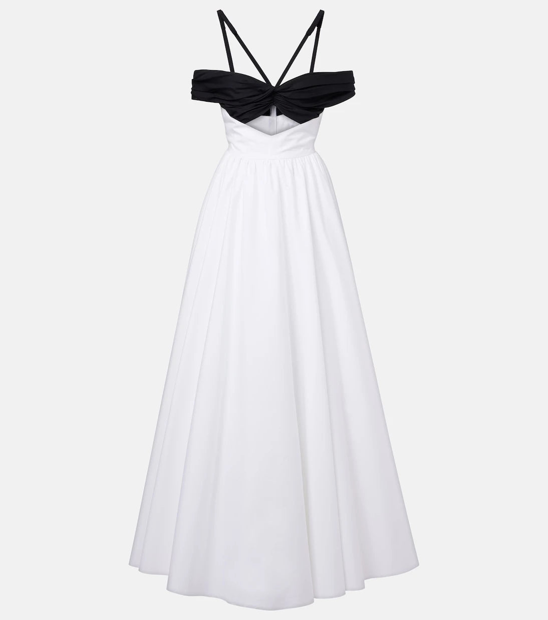 Giambattista Valli - Cutout ruched off-shoulder cotton gown