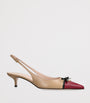 Valentino Garavani Beige Leather Bepointy Slingback Heels 45