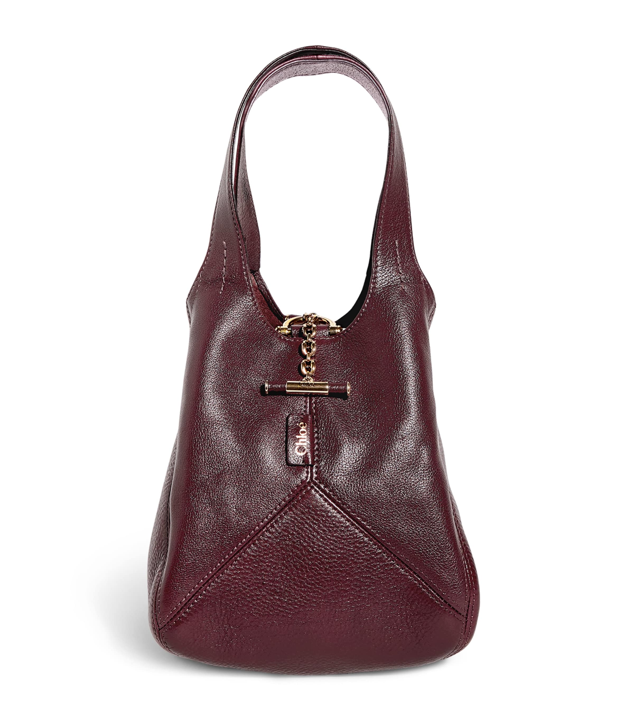 Chloé Red Small Leather Balloon Bucket Bag