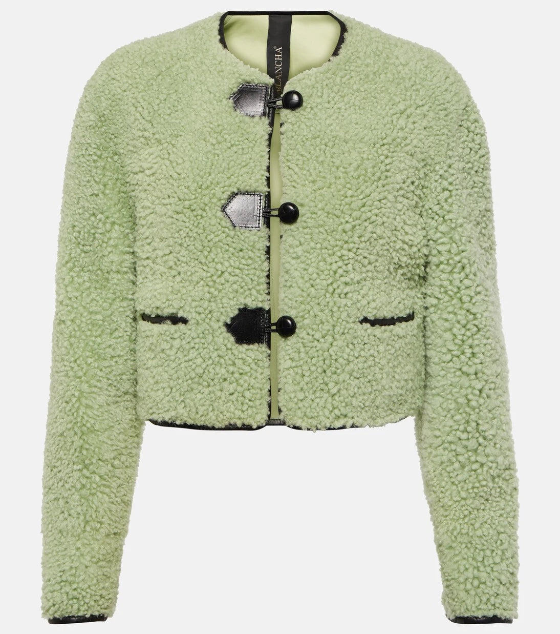 Blancha - Leather-trimmed shearling jacket