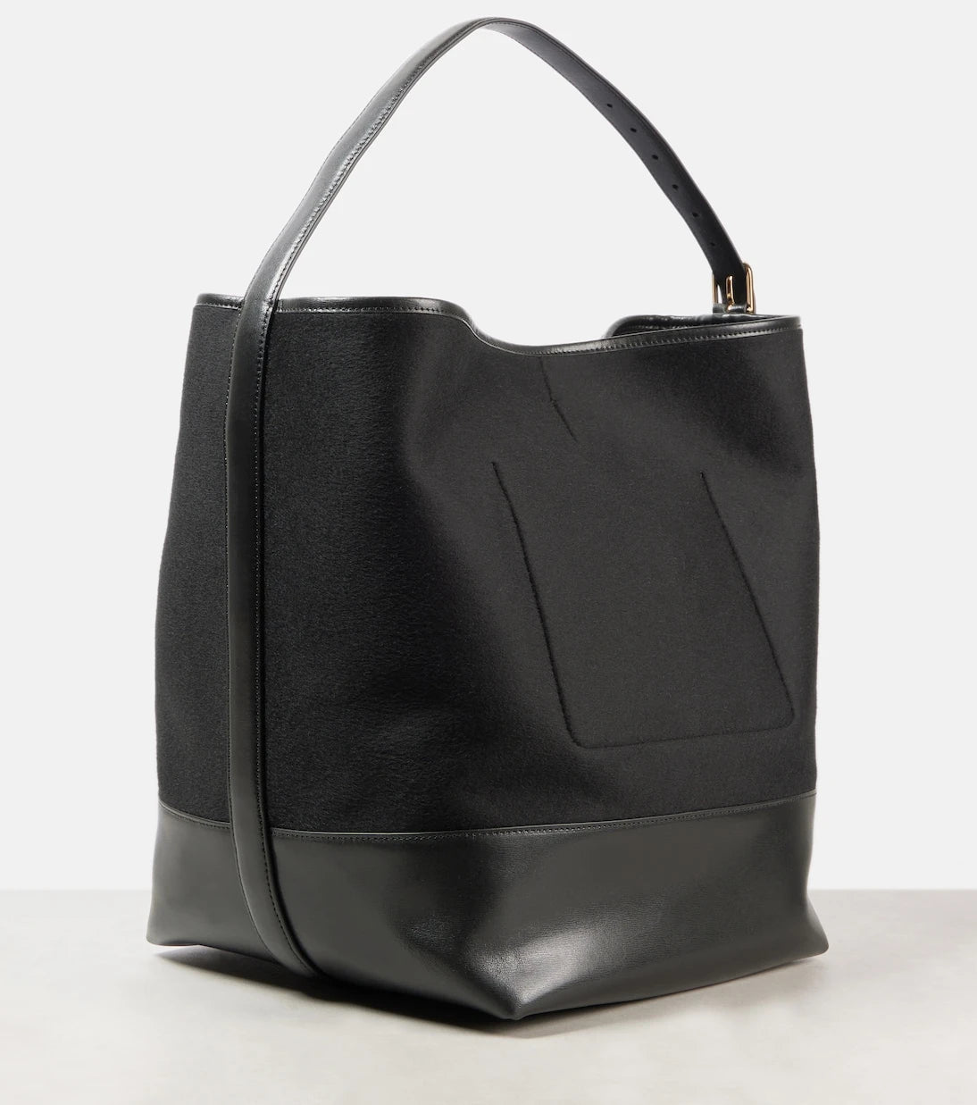 Toteme - Leather-trimmed doublé tote bag