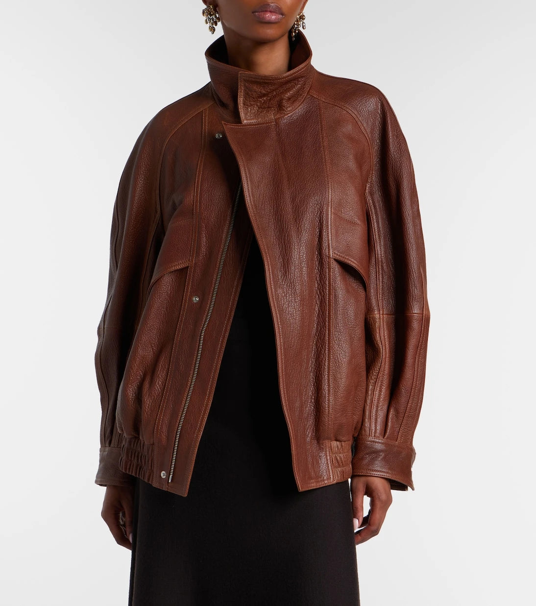 Nour Hammour - Ariste leather bomber jacket