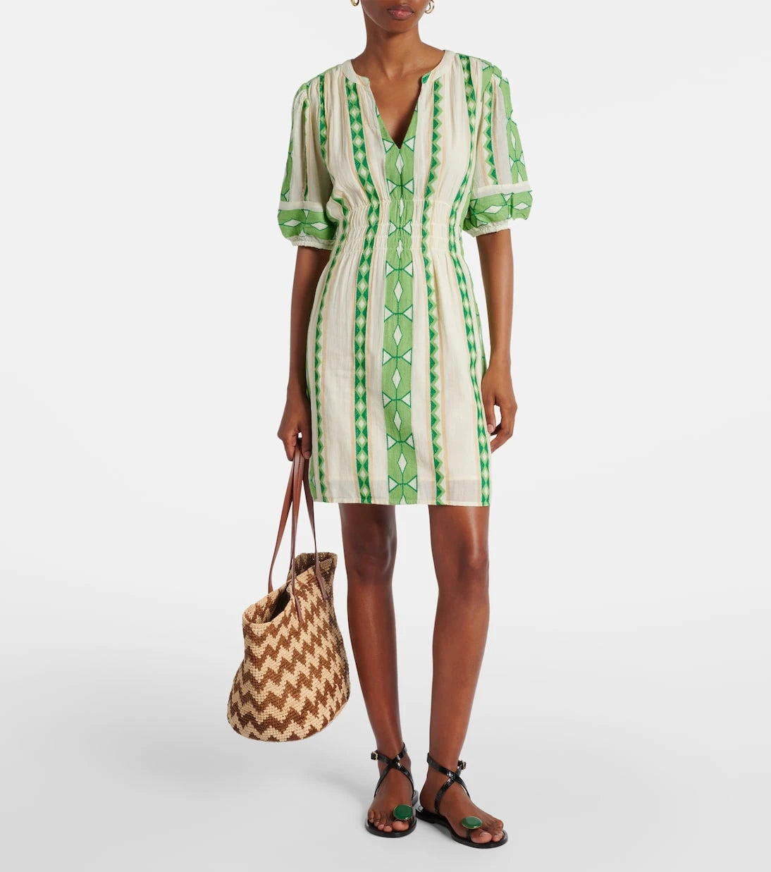 Velvet - Lucy patterned cotton minidress