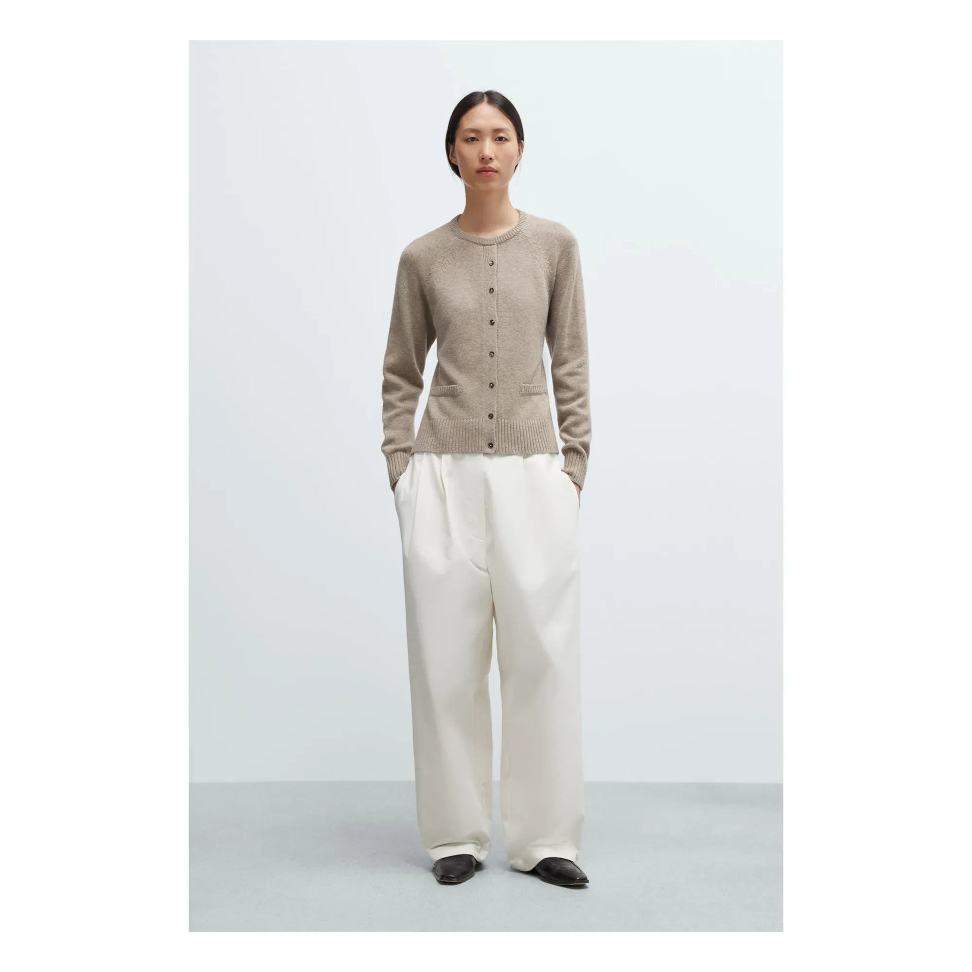 Cordera - Tailored Cotton Pants | Ivory