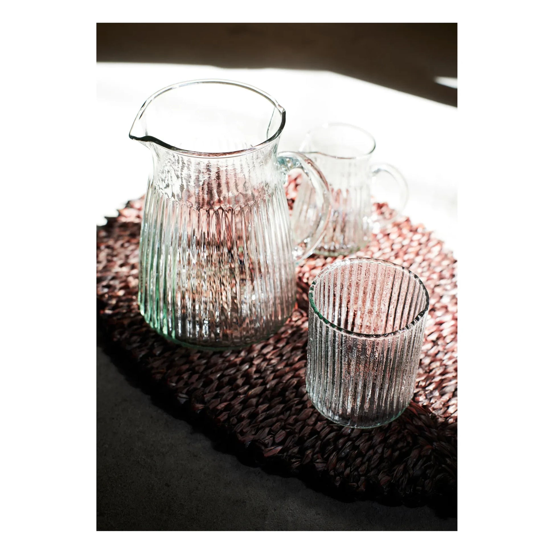 Madam Stoltz - Ribbed Glass Jug