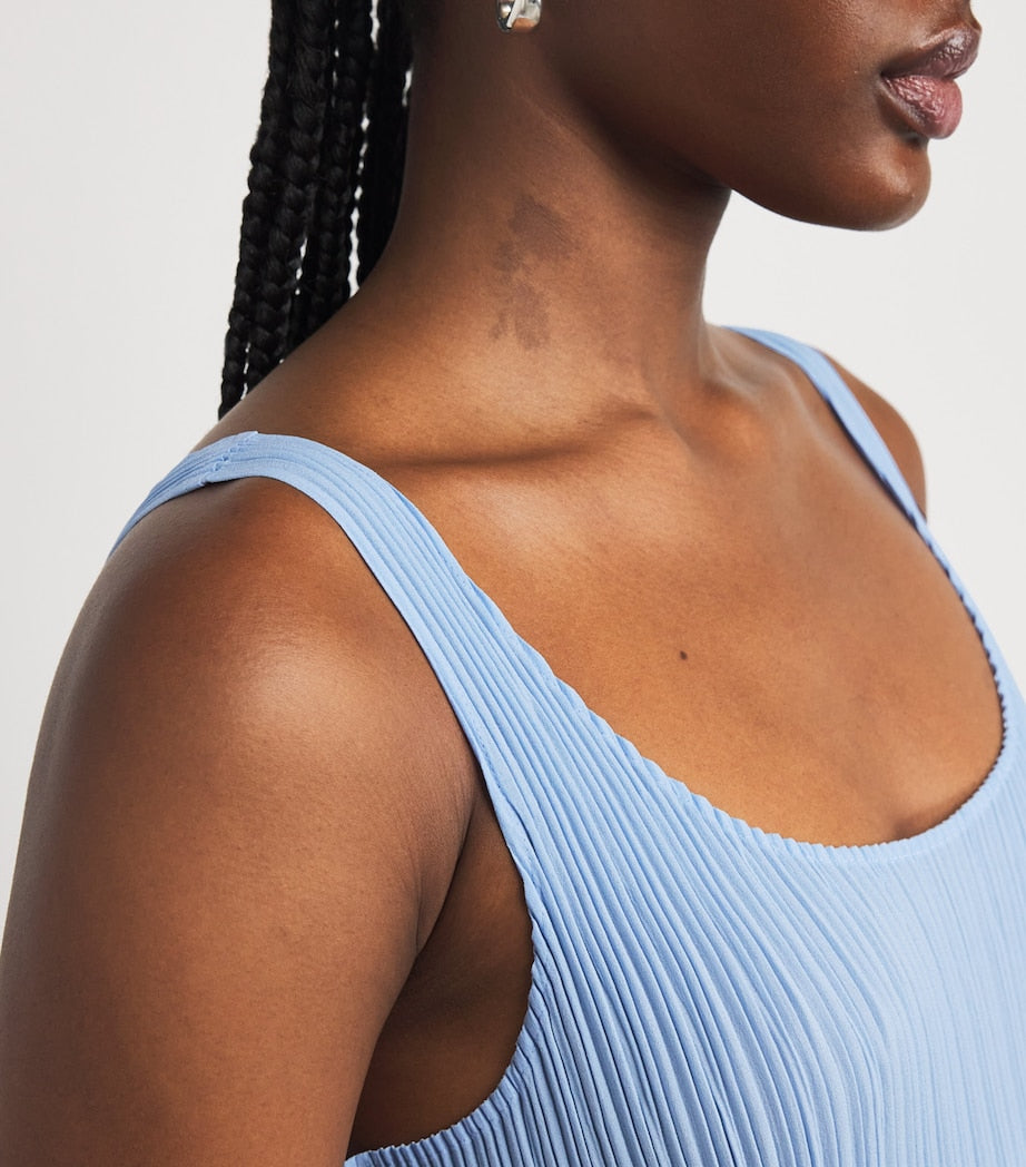 Hatching Midi Dress LIGHT BLUE