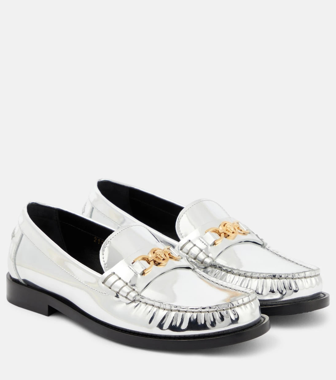 Versace - Medusa '95 metallic leather loafers