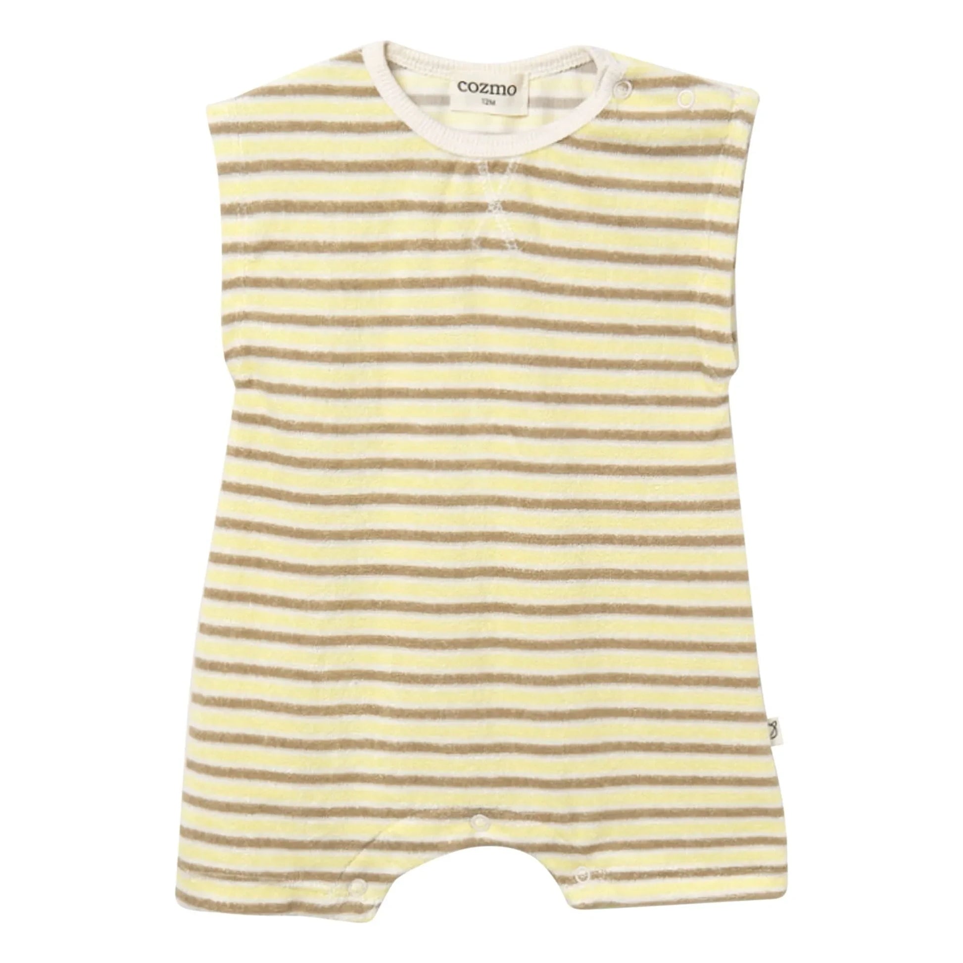 Cozmo - Corey Striped Terry Playsuit | Yellow