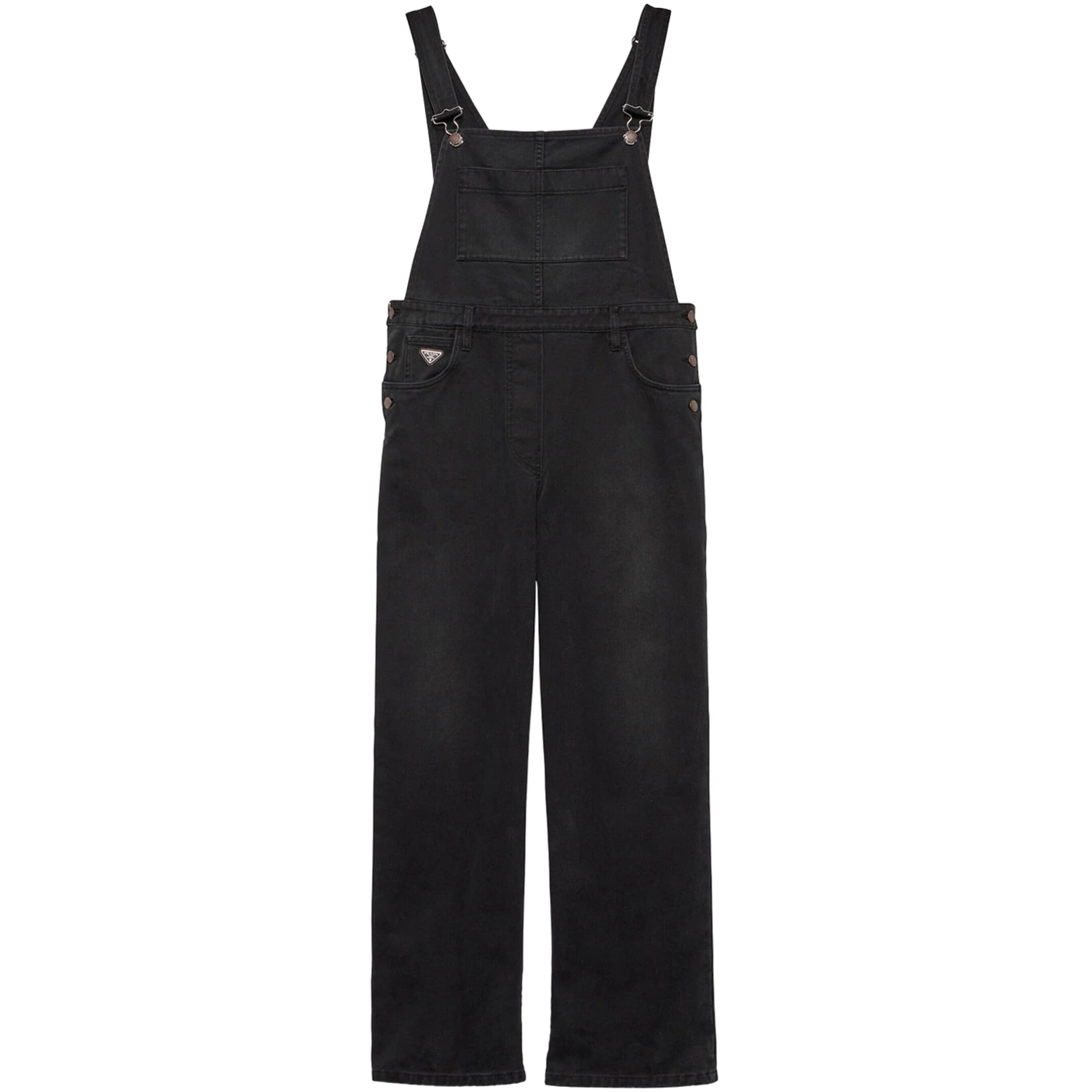 Prada Black Denim Dungarees