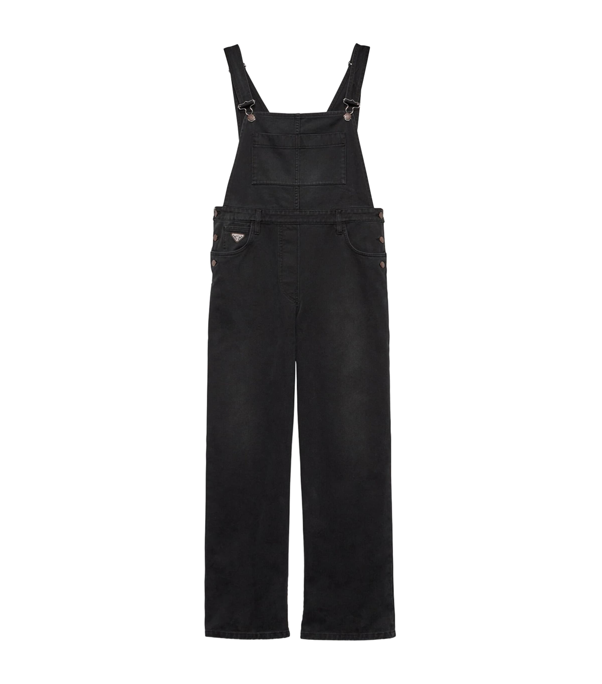 Prada Black Denim Dungarees