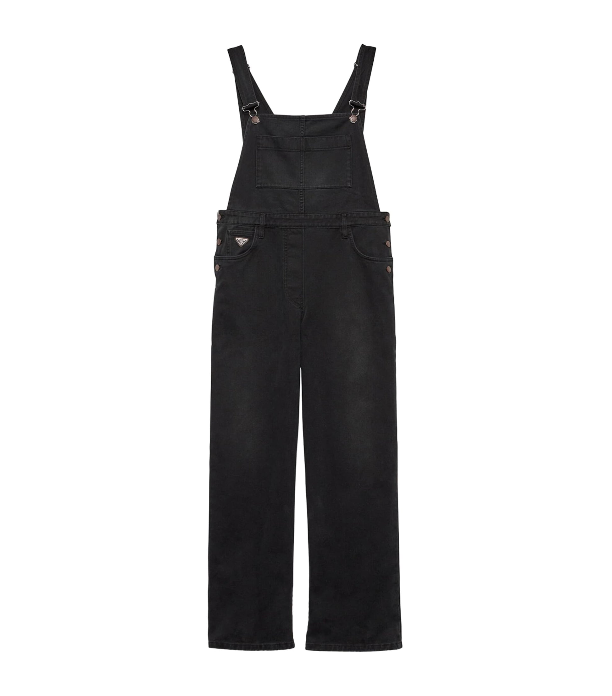 Prada Black Denim Dungarees