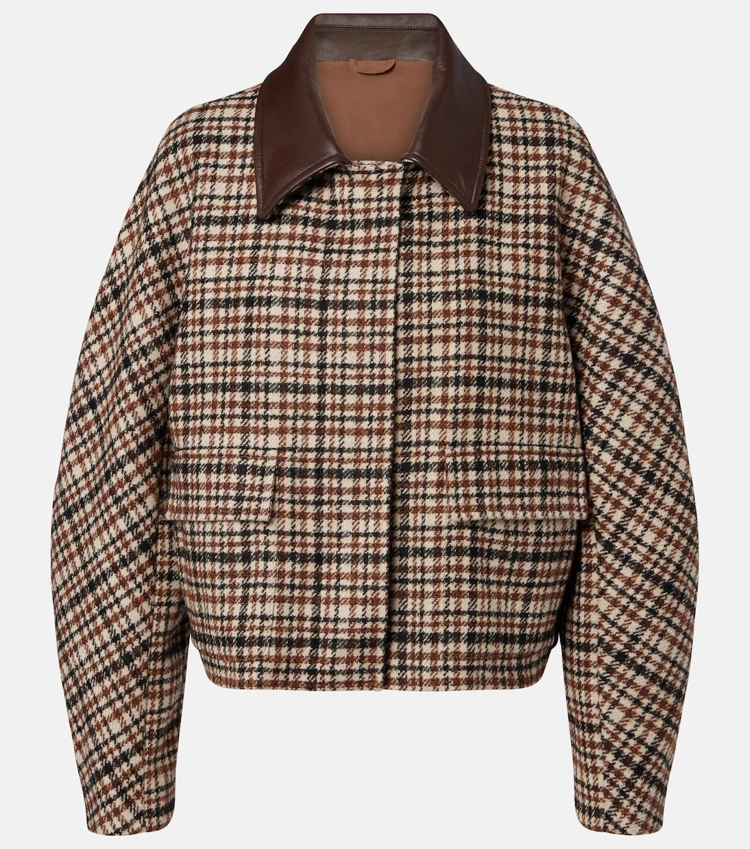 Brunello Cucinelli - Checked wool and alpaca-blend jacket