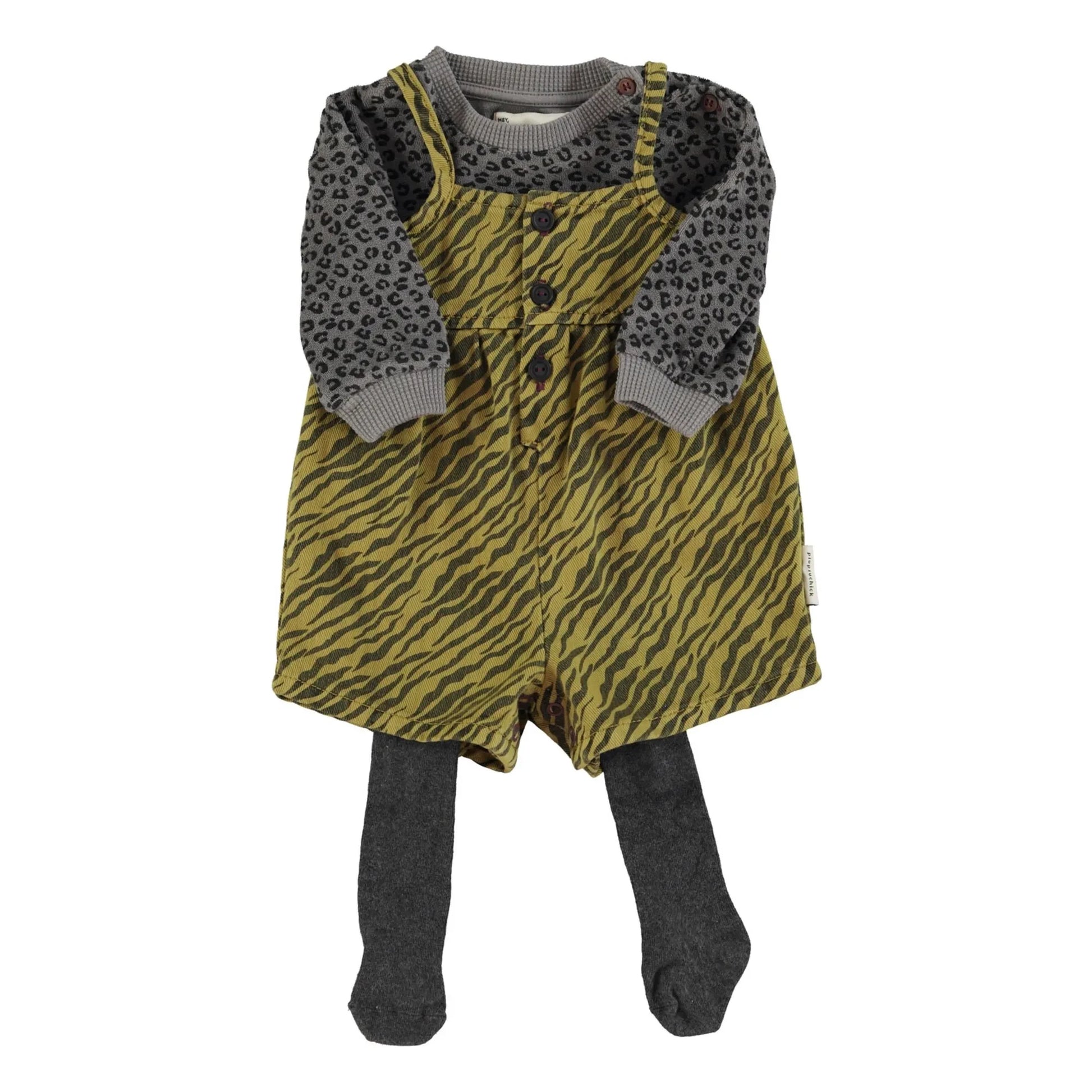 Piupiuchick - Zebra Playsuit | Olive