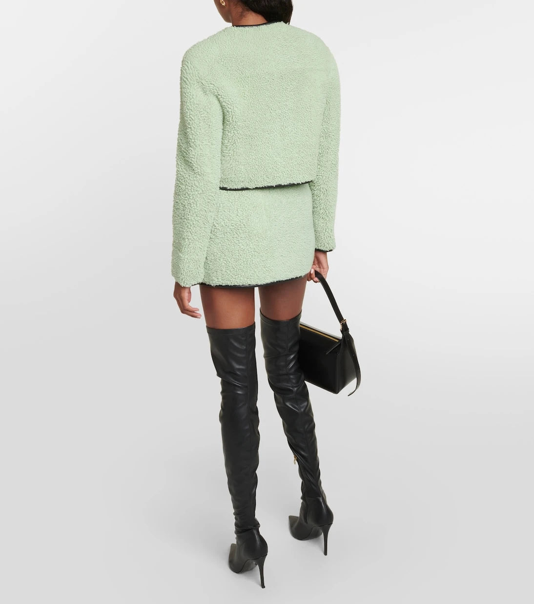 Blancha - Leather-trimmed shearling jacket