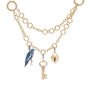 Yellow Gold, Diamond, Topaz and Sapphire Bluebird Locket Charm