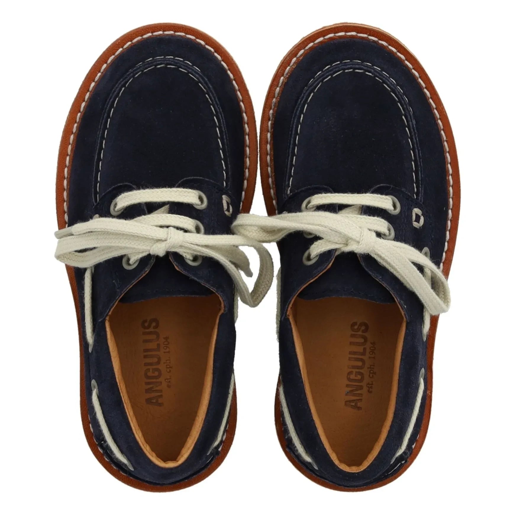 Angulus - Dock Daim Boat Shoes | Navy blue