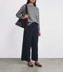 Weekend Max Mara Blue Cotton Wide-Leg Trousers