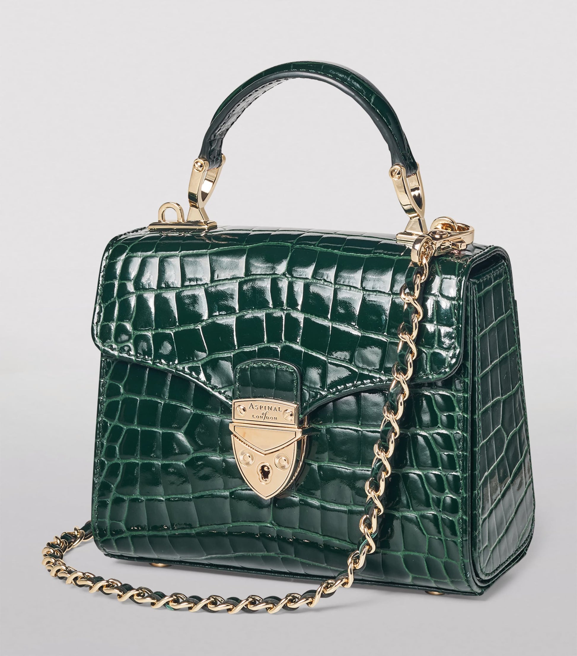 Aspinal Of London Green Mini Mayfair Top-Handle Bag