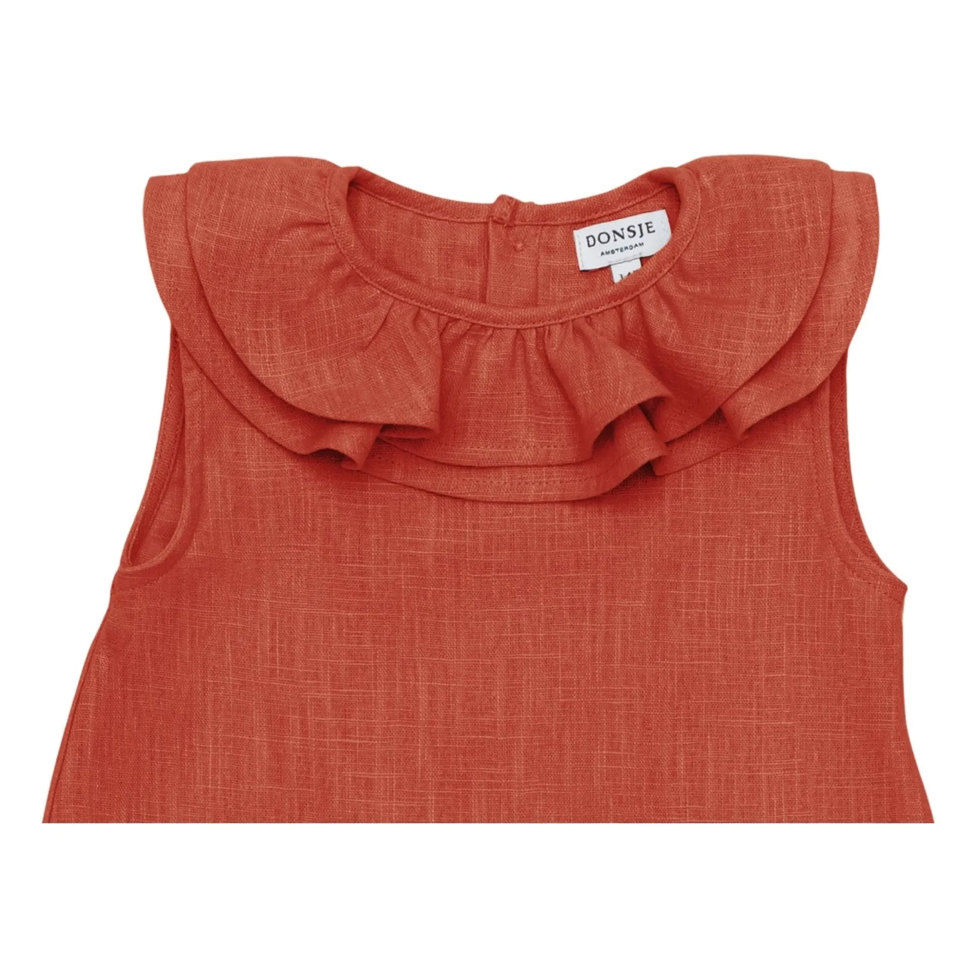 Donsje - Michelle Linen Dress | Faded red
