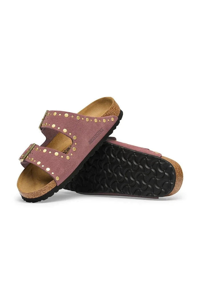 Birkenstock Kadın Süet Terlik Arizona Rivets Suede Leather