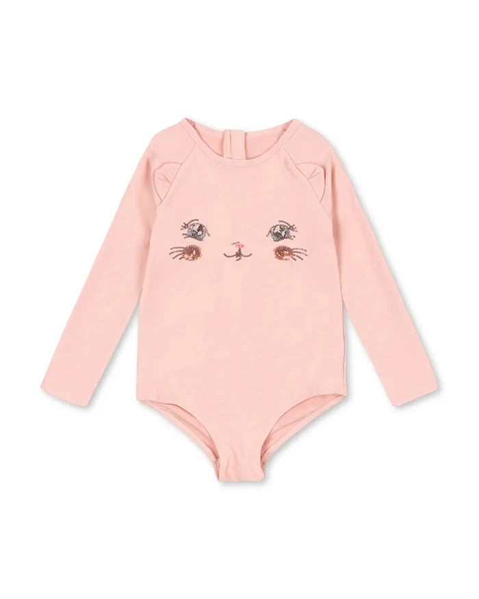 Konges Sløjd KITTY LS SWIMSUIT GRS Çocuk Tüm Mayo