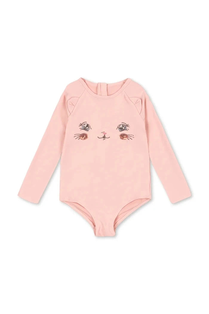 Детски цял бански Konges Sløjd KITTY LS SWIMSUIT GRS