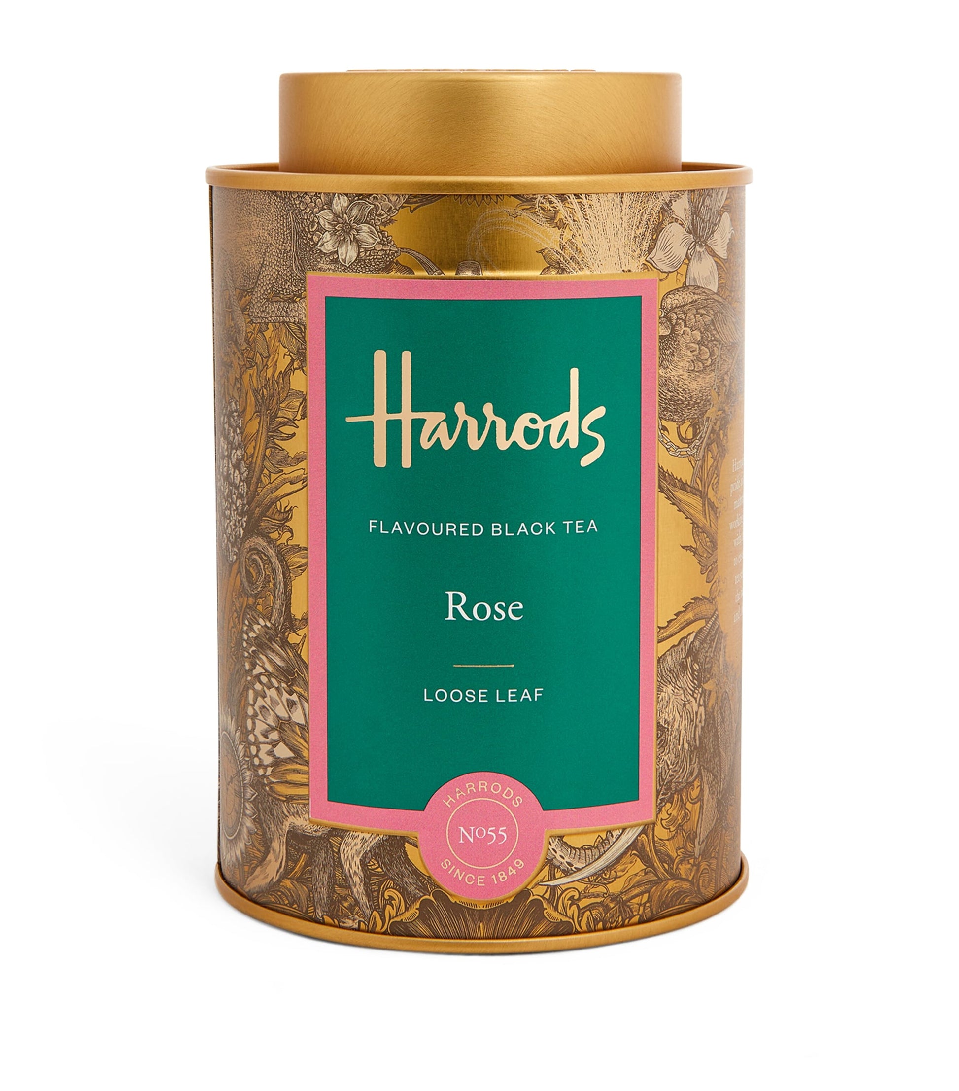 Harrods No. 55 Rose Flavoured Black Loose Leaf Tea (125g)