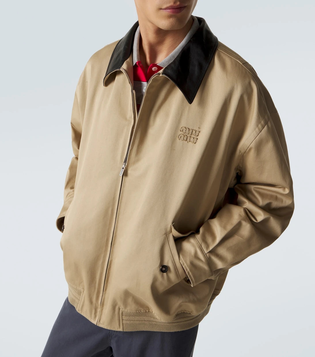 Miu Miu - Cotton twill blouson jacket