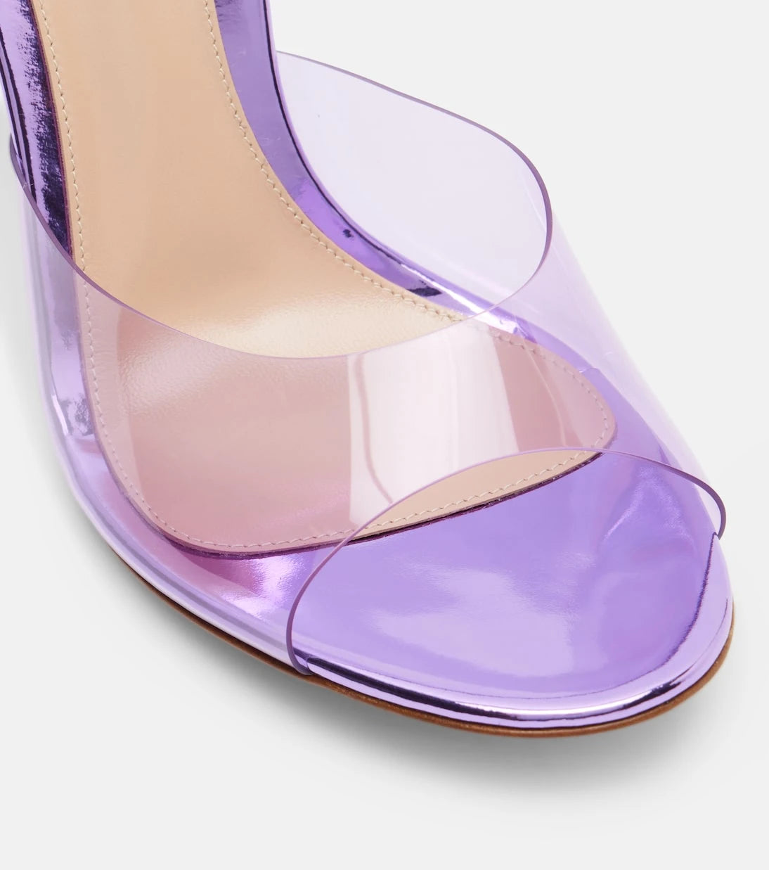 Gianvito Rossi - Sofia leather-trimmed PVC mules