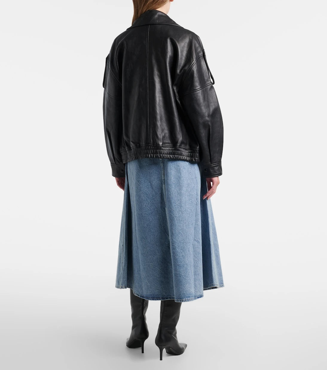 Agolde - x Maria McManus denim midi skirt