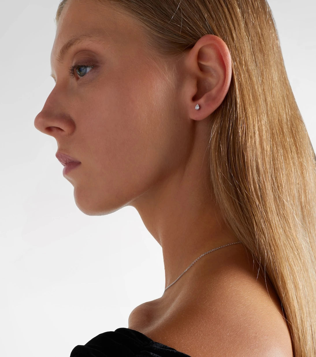 Persée - Piercing 18kt white gold single earring with diamonds