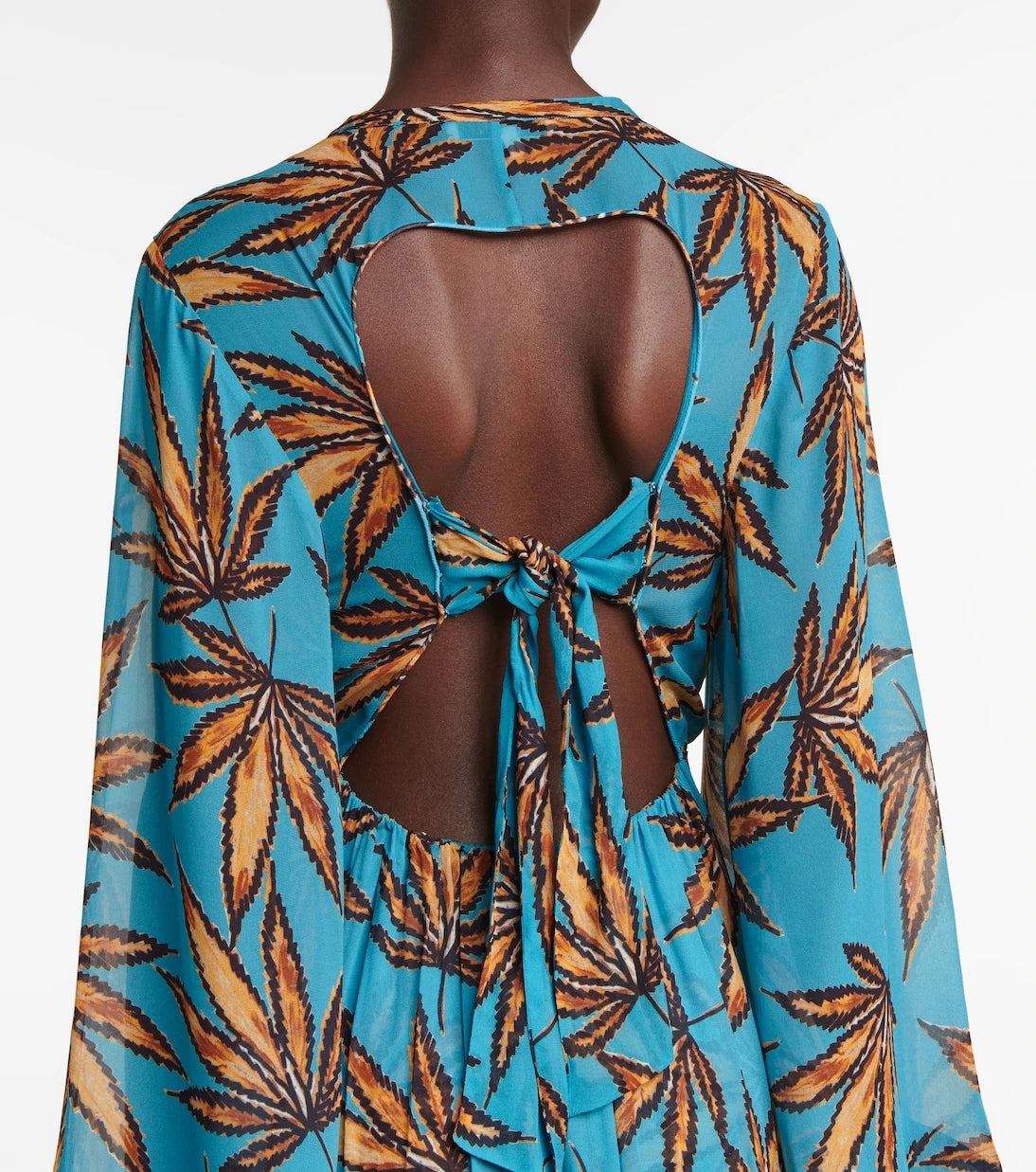 Dorothee Schumacher - Translucent leaves printed maxi dress