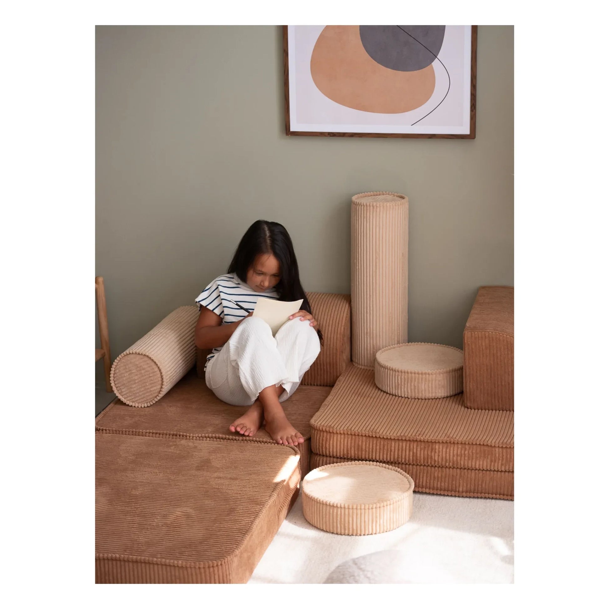 Wigiwama - Modular corduroy sofa | Brown