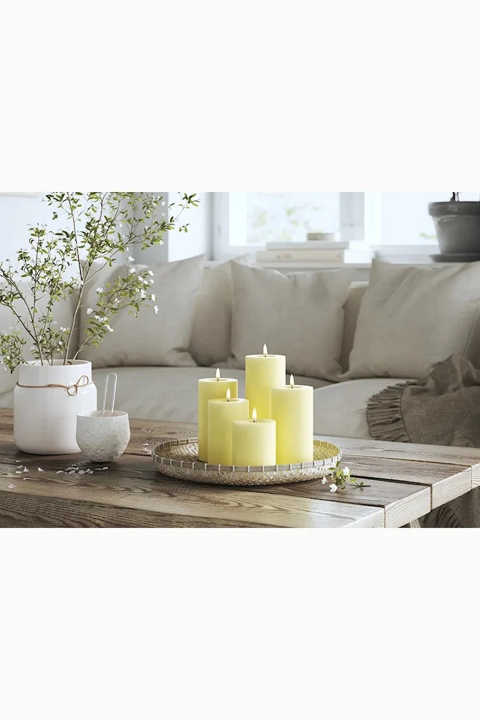 Led свещ Deluxe Homeart Lys Gul Bloklys 5 x 15 cm