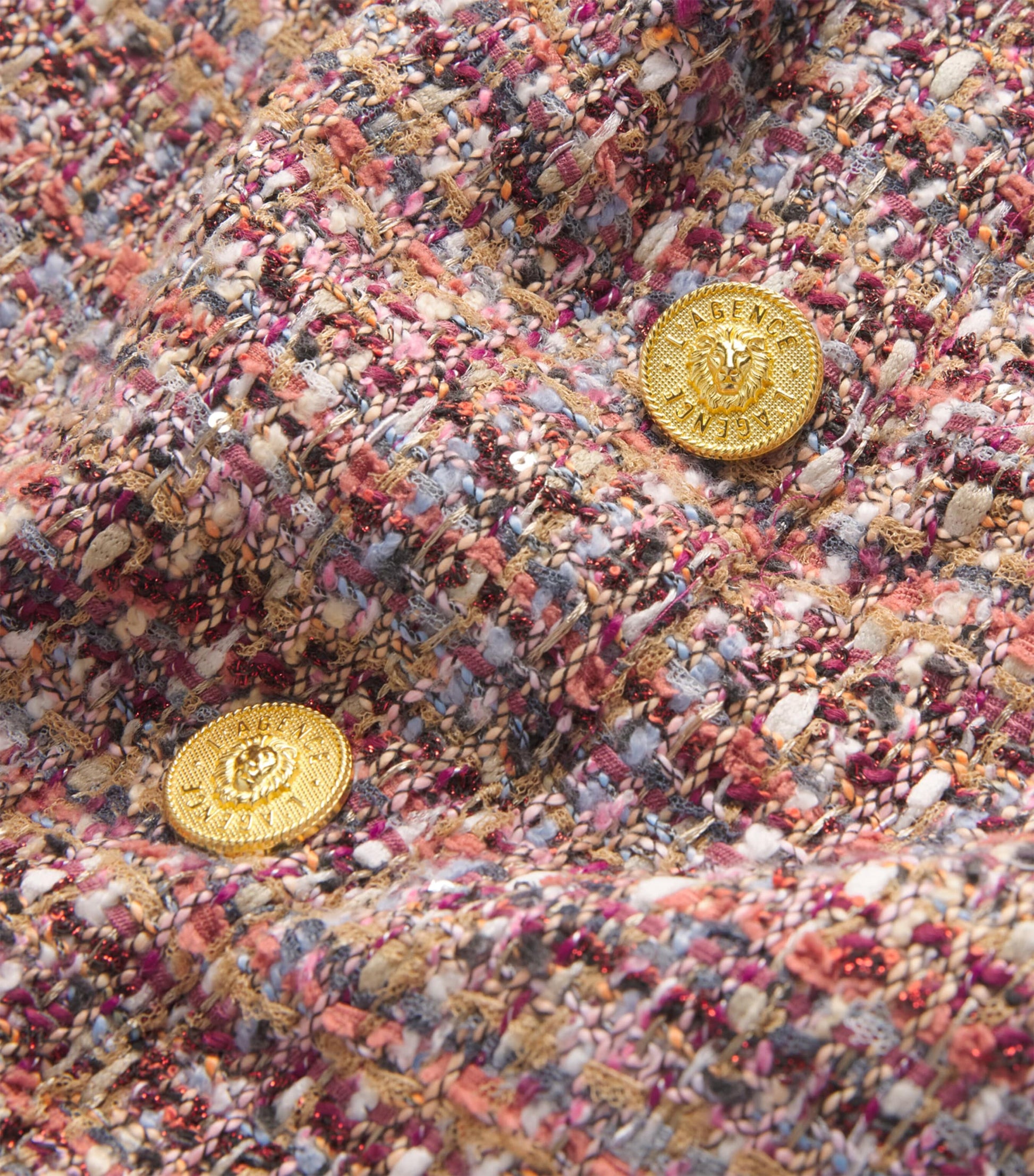 Tweed Tai Midi Pencil Skirt MAUVE/TANMULTITWEED