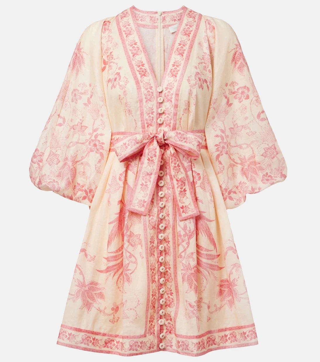 Zimmermann - Lucky floral linen minidress