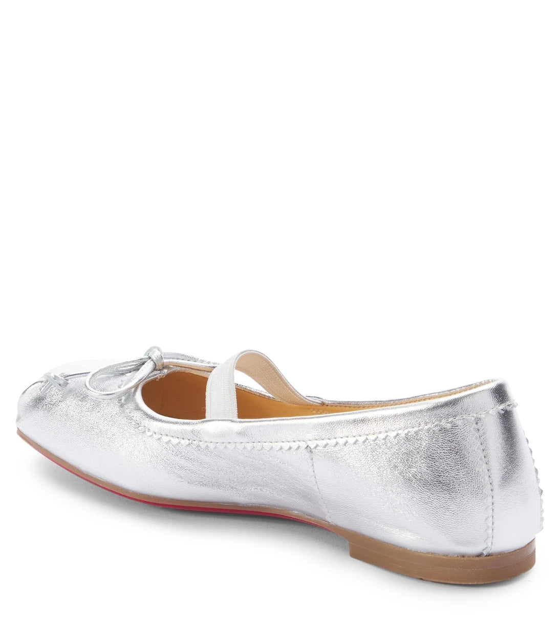 Christian Louboutin Kids - Baballet metallic leather ballet flats