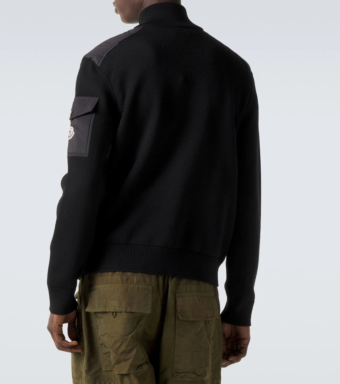 Moncler - Tricot down-paneled virgin wool cardigan