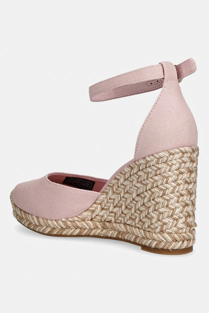 Tommy Hilfiger kadın dolgu topuk espadril FLAG HIGH WEDGE ESPADR CLOSED TOE